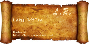 Laky Róza névjegykártya